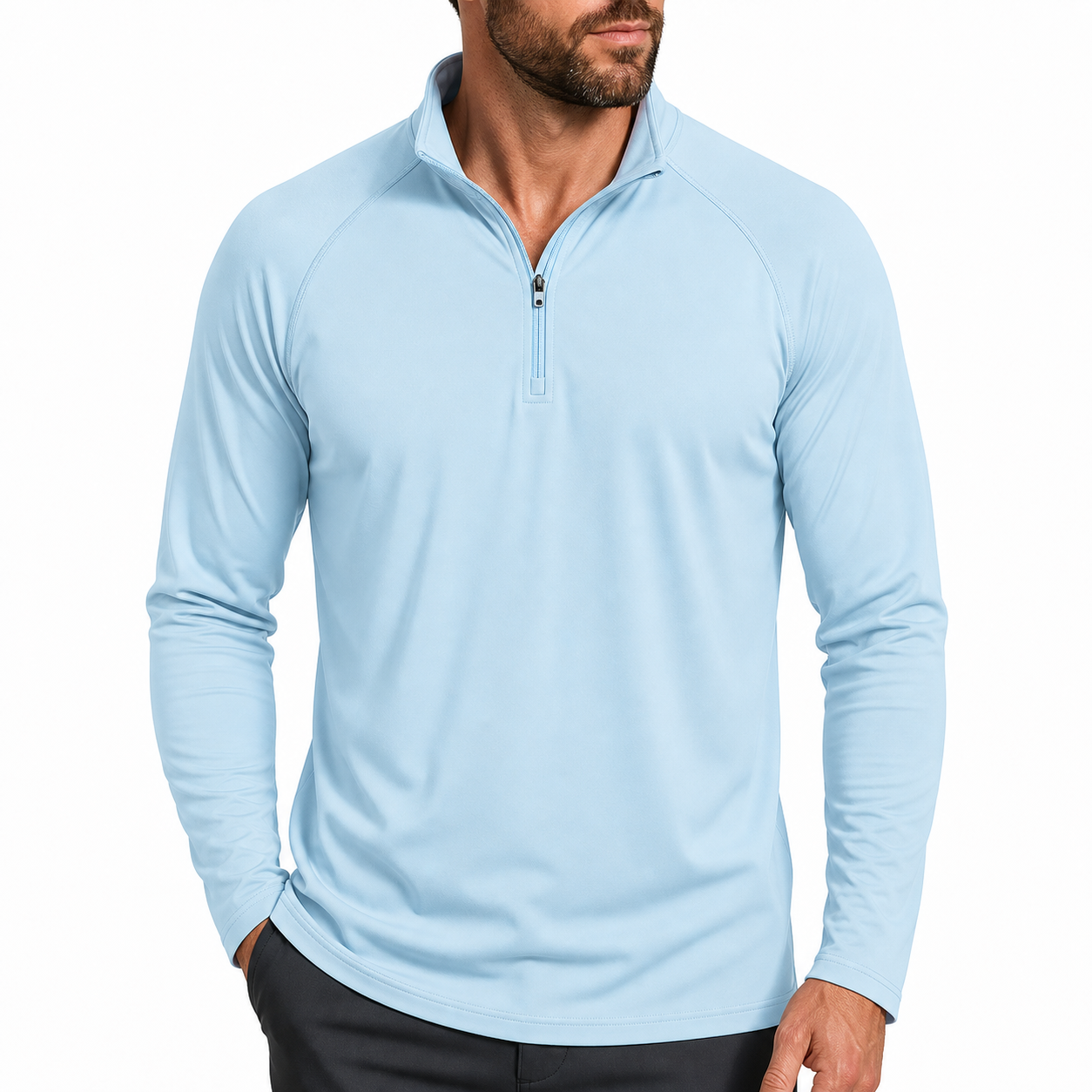 Men's UPF 50+ Quick-Dry 1/4-Zip Performance Shirt 8-Pack