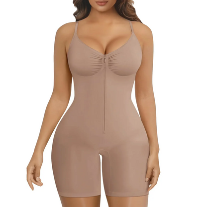 Shapewear for Women Tummy Control Bodysuits Zip-Up Comfort Ultra Stretch Fabric Customizable Fit Breathable Mesh Design Comfortable Fit